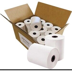 (24 Rolls) 3" x 150' 1 Ply Bond (Non –Thermal Kitchen Printer Paper) POS Receipt